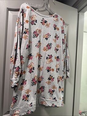 Matilda Jane Gray Floral-Print Long Sleeve Top